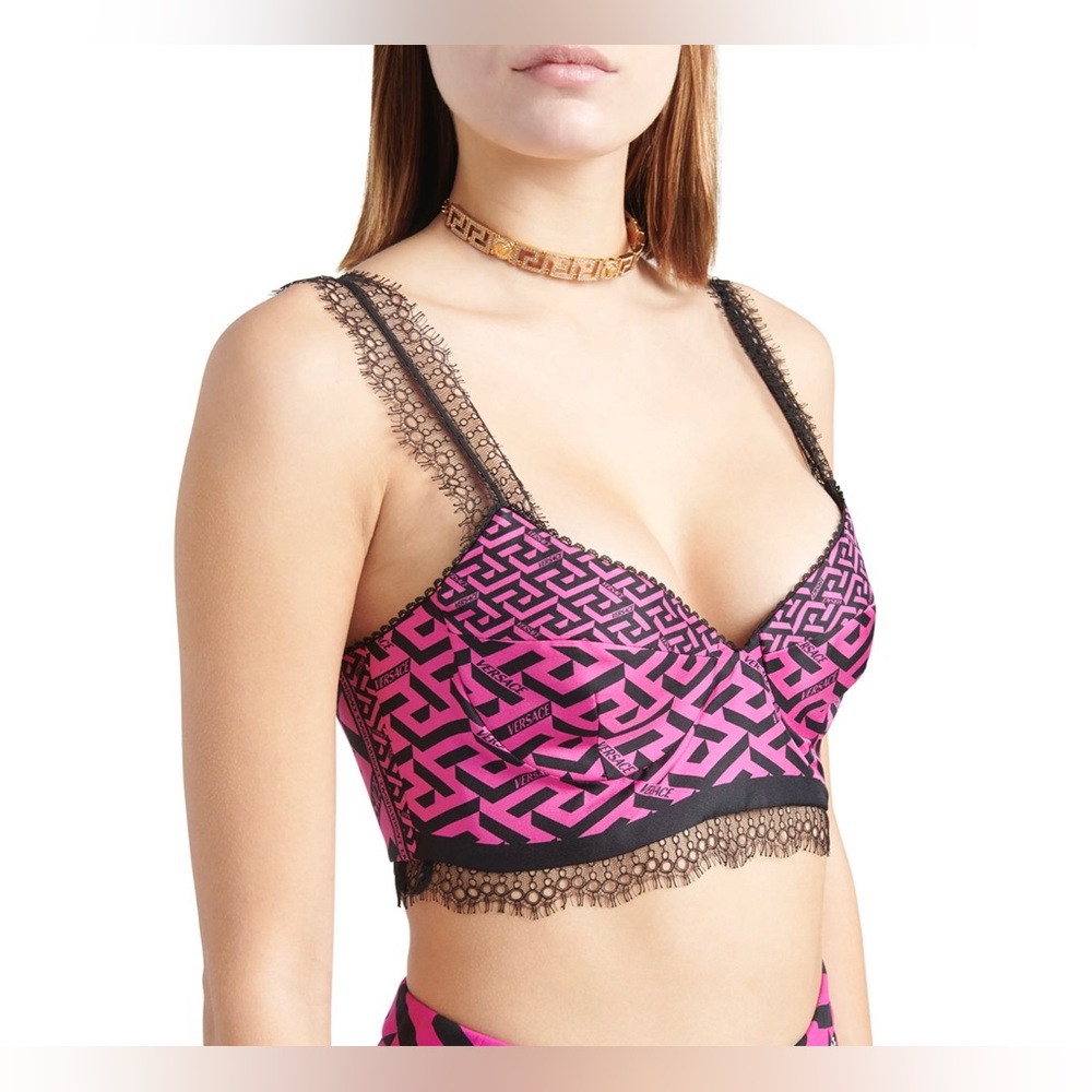 Versace "Greca Signature" bustier top NWT
